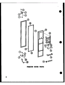 Freezer Door Parts (Sp19w-C / P60350-46Wc) (Sp19w / P60350-46W) (Sp19w-A / P60350-46Wa) (Sp19w-L / P60350-46Wl) (Sp19w-Ag / P60350-46Wg) (Sp17w-Ag / P60350-50Wg) (Sp17w / P60350-50W) (Sp17w-L / P60350-50Wl) (Sp17w-C / P60350-50Wc) (Sp17w-A / P60350-Wa) (Sp17w / P60350-53W) (Sp parts for Amana Side-By-Side Refrigerator SR17W-A-P73320-15WA from AppliancePartsPros.com