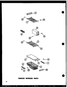 Freezer Interior Parts parts for Amana Side-By-Side Refrigerator SR19D-P73900-11W from AppliancePartsPros.com