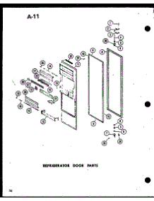 Refrigerator Door Parts parts for Amana Side-By-Side Refrigerator SR19E-1-L-P74870-22WL from AppliancePartsPros.com