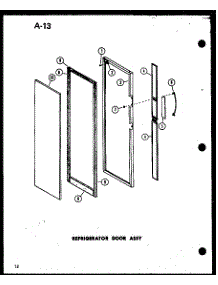 Refrigerator Door Assy parts for Amana Side-By-Side Refrigerator SR19E-1-P74870-22W from AppliancePartsPros.com
