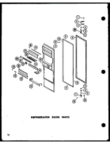 Refrigerator Door Parts parts for Amana Side-By-Side Refrigerator SR19E-G-P74870-1WG from AppliancePartsPros.com