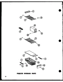 Freezer Interior Parts parts for Amana Side-By-Side Refrigerator SR19E-P74870-1W from AppliancePartsPros.com