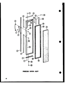 Freezer Door Assy parts for Amana Side-By-Side Refrigerator SR19G-1-A-P60201-53WA from AppliancePartsPros.com