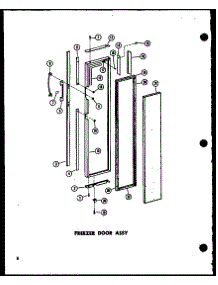 Freezer Door Assy (Sr25w / P60340-29W) (Sr25w-C / P60340-29Wc) (Sr25w-Ag / P60340-29Wg) (Sr25w-A / P60340-29Wa) (Sd25w-C / P60340-38Wc) (Sd25w-A / P60340-38Wa) (Sd25w / P60340-38W) (Sd25w-Ag / P60340-38Wg) (Sr22w-C / P60340-31Wc) (Sr22w-A / P60340-31Wa) (Sr22w / P60340-31W) (S parts for Amana Side-By-Side Refrigerator SR19W-AG-P60340-35WG from AppliancePartsPros.com
