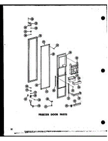 Freezer Door Parts (Sr25w-C / P60340-43Wc) (Sr25w / P60340-43W) (Sr25w-Ag / P60340-43Wg) (Sr25w-A / P60340-43Wa) (Sd25w-C / P60340-51Wc) (Sd25w / P60340-51W) (Sd25w-Ag / P60340-51Wg) (Sd25w-A / P60340-51Wa) (Sr22w-Ag / P60340-45Wg) (Sr22w / P60340-45W) (Sr22w-A / P60340-45Wa) parts for Amana Side-By-Side Refrigerator SR19W-C-P60340-69WC from AppliancePartsPros.com
