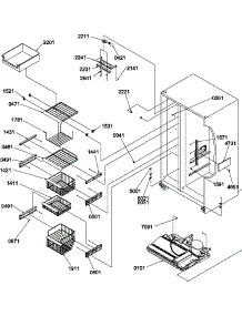 Freezer Shelves And Light parts for Amana Side-By-Side Refrigerator SR20TW-P1190102WW from AppliancePartsPros.com
