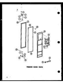 Freezer Door Parts parts for Amana Side-By-Side Refrigerator SR22D-P73900-13W from AppliancePartsPros.com
