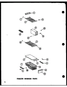 Freezer Interior Parts parts for Amana Side-By-Side Refrigerator SR22E-G-P74100-3WG from AppliancePartsPros.com