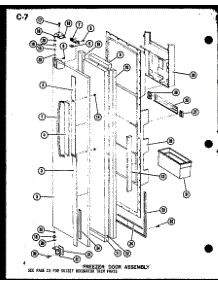 Freezer Door Assembly parts for Amana Side-By-Side Refrigerator SR22F-C-P75400-2WC from AppliancePartsPros.com