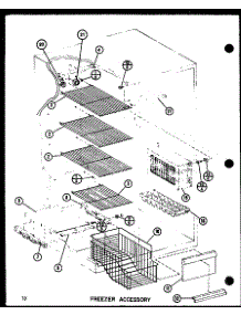 Freezer Accessory parts for Amana Side-By-Side Refrigerator SR22F1-G-P77000-1WG from AppliancePartsPros.com