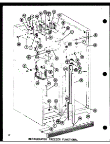 Refrigerator Freezer Functional parts for Amana Side-By-Side Refrigerator SR22F1-G-P77000-1WG from AppliancePartsPros.com