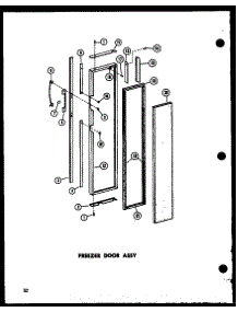 Freezer Door Assy (Sr25w-C / P73320-17Wc) (Sr25w-A / P73320-17Wa) (Sr25w-Ag / P73320-17Wg) (Sr25w / P73320-17W) (Sr25w-L / P73320-17Wl) (Sd25w-C / P73320-18Wc) (Sd25w / P73320-18W) (Sd25w-A / P73320-18Wa) (Sd25w-L / P73320-18Wl) (Sd25w-Ag / P73320-18Wg) (Sr22w-C / P73320-20Wc) parts for Amana Side-By-Side Refrigerator SR22W-A-P60350-42WA from AppliancePartsPros.com