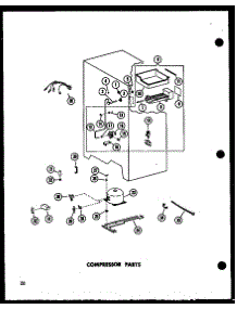 Compressor Parts (Sr25w-C / P60350-39Wc) (Sr25w / P60350-39W) (Sr25w-A / P60350-39Wa) (Sr25w-L / P60350-38Wl) (Sr25w-Ag / P60350-39Wg) (Sd25w-C / P60350-40Wc) (Sd25w / P60350-40W) (Sd25w-A / P60350-40Wa) (Sd25w-L / P60350-40Wl) (Sd25w-Ag / P60350-40Wg) (Sr22w-C / P60350-42Wc) parts for Amana Side-By-Side Refrigerator SR22W-L-P73320-20WL from AppliancePartsPros.com