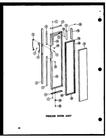 Freezer Door Assy (Sr25w-A / P60340-15Wa) (Sr25w-C / P60340-15Wc) (Sr25w-Ag / P60340-15Wg) (Sr25w / P60340-15W) (Sd25w / P60340-25W) (Sd25w-C / P60340-25Wc) (Sd25w-Ag / P60340-25Wg) (Sd25w-A / P60340-25Wa) (Sr22w / P60340-18W) (Sr25w-C / P60340-18Wc) (Sr25w-Ag / P60340-18Wg) ( parts for Amana Side-By-Side Refrigerator SR22W-P60340-4W from AppliancePartsPros.com