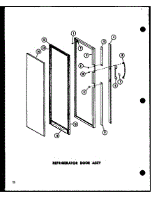 Refrigerator Door Assy parts for Amana Side-By-Side Refrigerator SR25B-P73320-38W from AppliancePartsPros.com