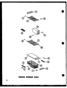 Freezer Interior Parts parts for Amana Side-By-Side Refrigerator SR25C-C-P73900-4WC from AppliancePartsPros.com