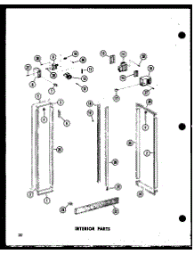 Interior Parts parts for Amana Side-By-Side Refrigerator SR25D-P73900-14W from AppliancePartsPros.com
