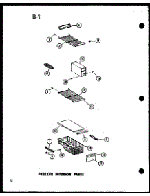 Freezer Interior Parts parts for Amana Side-By-Side Refrigerator SR25E-1-A-P74870-24WA from AppliancePartsPros.com
