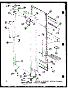 Refrigerator Door Assembly (Sr22f-C / P75400-2Wc) (Sr22f / P75400-2W) (Sr22f-A / P75400-2Wa) (Sr22f-L / P75400-2Wl) (Sr22f-G / P75400-2Wg) (Sr25f-L / P75400-3Wl) (Sr25f / P75400-3W) (Sr25f-G / P75400-3Wg) (Sr25f-C / P75400-3Wc) (Sr25f-A / P75400-3Wa) (Sr522f-G / P75400-4Wg) (S parts for Amana Side-By-Side Refrigerator SR25F-A-P75400-3WA from AppliancePartsPros.com