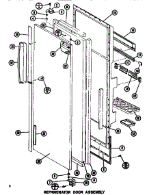 Refrigerator Door (Sr19f1 / P7700008w) parts for Amana Side-By-Side Refrigerator SR25F1-P7700002W from AppliancePartsPros.com
