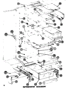 Refrigerator Accessory parts for Amana Side-By-Side Refrigerator SR25F1-P7700002W from AppliancePartsPros.com