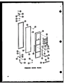 Freezer Door Parts (Sr25w-A / P60340-15Wa) (Sr25w-C / P60340-15Wc) (Sr25w-Ag / P60340-15Wg) (Sr25w / P60340-15W) (Sd25w / P60340-25W) (Sd25w-C / P60340-25Wc) (Sd25w-Ag / P60340-25Wg) (Sd25w-A / P60340-25Wa) (Sr22w / P60340-18W) (Sr25w-C / P60340-18Wc) (Sr25w-Ag / P60340-18Wg) parts for Amana Side-By-Side Refrigerator SR25W-C-P60340-18WC from AppliancePartsPros.com