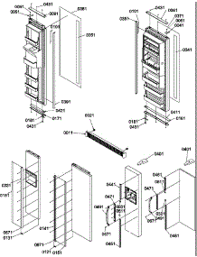 Handles, Trim, And Toe Grille Kits parts for Amana Side-By-Side Refrigerator SR520TW-P1310101W from AppliancePartsPros.com