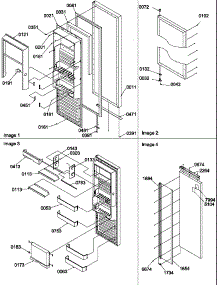 Refrigerator Door parts for Amana Side-By-Side Refrigerator SR520TW-P1310101W from AppliancePartsPros.com