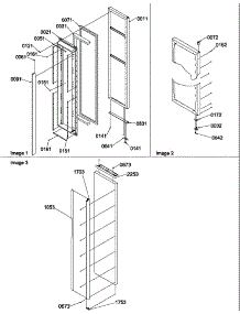 Freezer Door parts for Amana Side-By-Side Refrigerator SR520TW-P1310101W from AppliancePartsPros.com