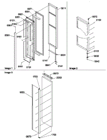 Freezer Door parts for Amana Side-By-Side Refrigerator SR520TW-P1310101WW from AppliancePartsPros.com