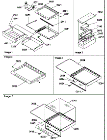 Shelves, Deli, And Crisper Assemblies And Accessories parts for Amana Side-By-Side Refrigerator SR520TW-P1312901W from AppliancePartsPros.com