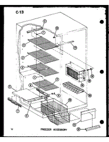 Freezer Accessory parts for Amana Side-By-Side Refrigerator SR522F-G-P75400-4WG from AppliancePartsPros.com