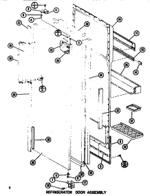 Refrigerator Door (Sr22f1 / P7700001w) (Sr25f1 / P7700002w) (Sr522f / P7700003w) parts for Amana Side-By-Side Refrigerator SR522F-P7700003W from AppliancePartsPros.com