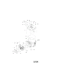 Cylinder / Crankcase parts for Kawasaki Lawn & Garden Engine SRC621 from AppliancePartsPros.com
