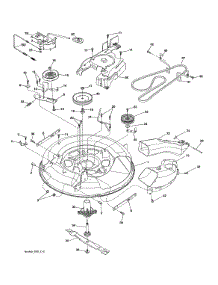 Mower parts for Husqvarna Front-Engine Lawn Tractor SRD17530-280022 from AppliancePartsPros.com