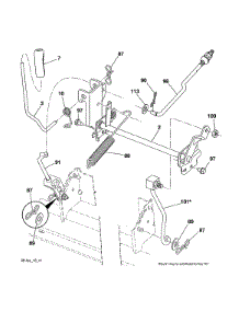 Mower Lift parts for Husqvarna Front-Engine Lawn Tractor SRD17530-280022 from AppliancePartsPros.com