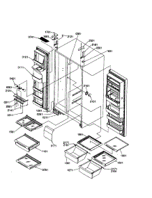 Refrig / Frz. Lights And Hinges parts for Amana Side-By-Side Refrigerator SRD20S4E-P1190810WE from AppliancePartsPros.com