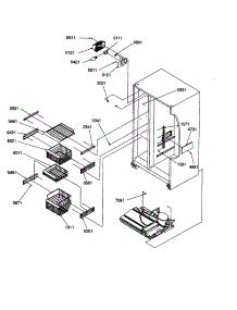 Freezer Shelves And Lights parts for Amana Side-By-Side Refrigerator SRD20S4E-P1190816WE from AppliancePartsPros.com