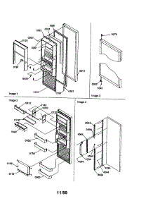 Refrigerator Door parts for Amana Side-By-Side Refrigerator SRD20S4L-P1190810WL from AppliancePartsPros.com
