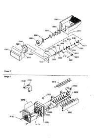 Ice Bucket Auger And Ice Maker parts for Amana Side-By-Side Refrigerator SRD20S4L-P1190816WL from AppliancePartsPros.com