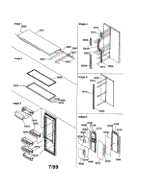 Refrigerator Door / Door Trim / Handles parts for Amana Side-By-Side Refrigerator SRD21VL-P1315501WL from AppliancePartsPros.com