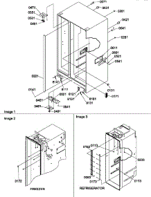Cabinet Parts parts for Amana Side-By-Side Refrigerator SRD22S5E-P1190304WE from AppliancePartsPros.com