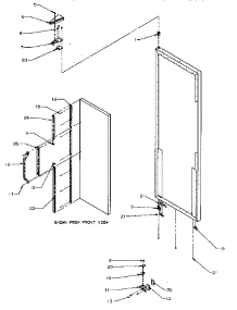 Door Hinge / Trim (Refrigerator) parts for Amana Side-By-Side Refrigerator SRD22S5W-P1190301WW from AppliancePartsPros.com