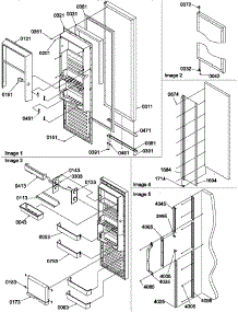 Refrigerator Door parts for Amana Side-By-Side Refrigerator SRD22VPW-P1190320WW from AppliancePartsPros.com