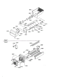 Ice Bucket Auger / Ice Maker parts for Amana Side-By-Side Refrigerator SRD23V-P1315306WE from AppliancePartsPros.com