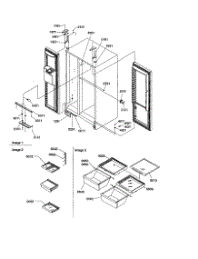 Lights / Hinges / Shelving parts for Amana Side-By-Side Refrigerator SRD23V-P1315306WL from AppliancePartsPros.com