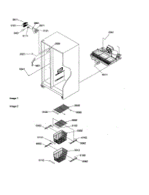 Freezer Shelves / Lights parts for Amana Side-By-Side Refrigerator SRD23V-P1315306WL from AppliancePartsPros.com