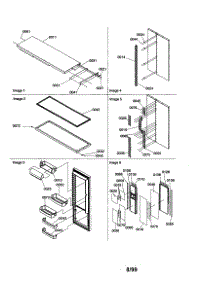 Door / Trim / Handles parts for Amana Side-By-Side Refrigerator SRD23VL-P1315306WL from AppliancePartsPros.com