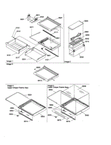 Deli / Shelves / Crisper parts for Amana Side-By-Side Refrigerator SRD23VL-P1315306WL from AppliancePartsPros.com
