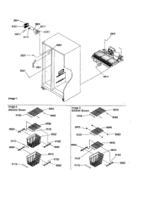 Freezer Shelves / Lights parts for Amana Side-By-Side Refrigerator SRD23VPE-P1315307WE from AppliancePartsPros.com